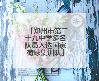 郑州市第二十九中学多名队员入选国家荷球集训队